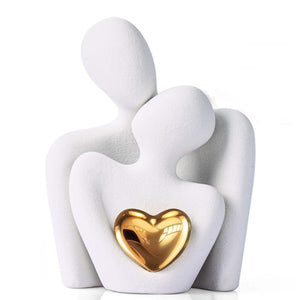 Mini Couple With Heart Statue, Anniversary Gift For Couple