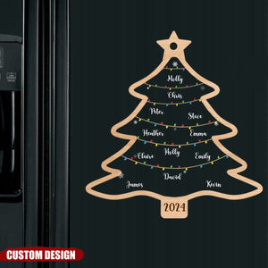 2024 New Release - Wish You A Wonderful Christmas - Personalized Christmas Tree Decal- Gift For Family Members