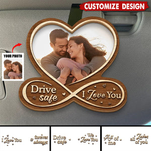 Drive Safe, I Love You - Couple Personalized Car Visor Clip - Gift For Husband Wife, Anniversary