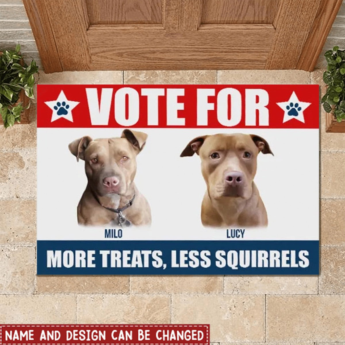 Vote For My Furry Best Friend - Personalized Doormat