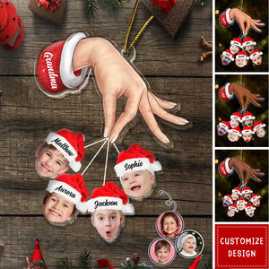 2024 New Release Custom Photo Grandma Grandkids Christmas Gift - Personalized Acrylic Ornament