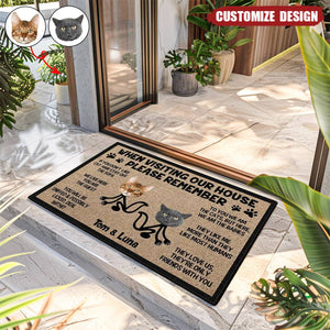 Custom Photo When You Visit My House Pet - Personalized Doormat