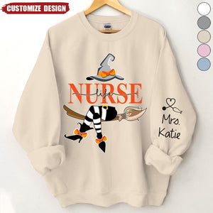 Nurse Life Witch Halloween Sweatshirt - Gift For Nurse