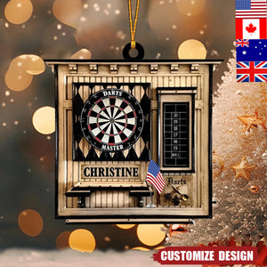 Personalized Dart Ornament -Gift For Dart Lovers - 2024 New Release