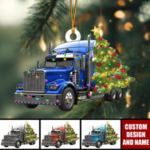 Personalized Truck Christmas Ornament - Gifts For Truck Driver&Truck Lovers