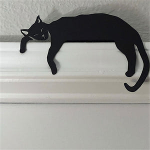 Metal Adorable Cat Door Topper - Gift For Cat Lover