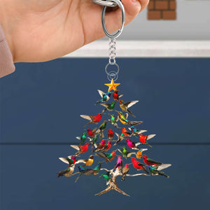 Hummingbird Christmas Keychain-Gifts For Hummingbird Lover