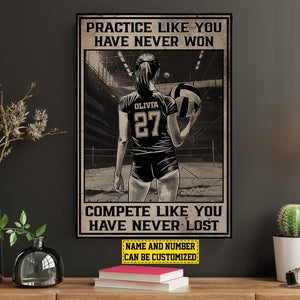 Personalized Volleyball Motivation Poster-Gift For Volleyball Lover