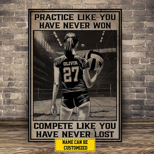 Personalized Volleyball Motivation Poster-Gift For Volleyball Lover