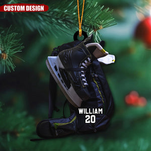 Personalized Ice Hockey Bag Christmas Ornament, Gift For Ice Hockey Players-2024 New Release