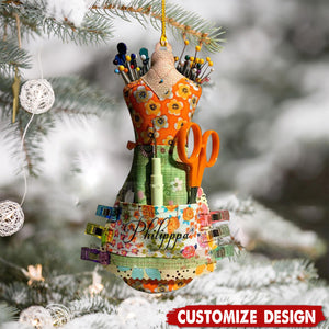 Personalized Sewing Dressform Christmas Ornament-Gift for Sewists and Crafters-2024 New Release