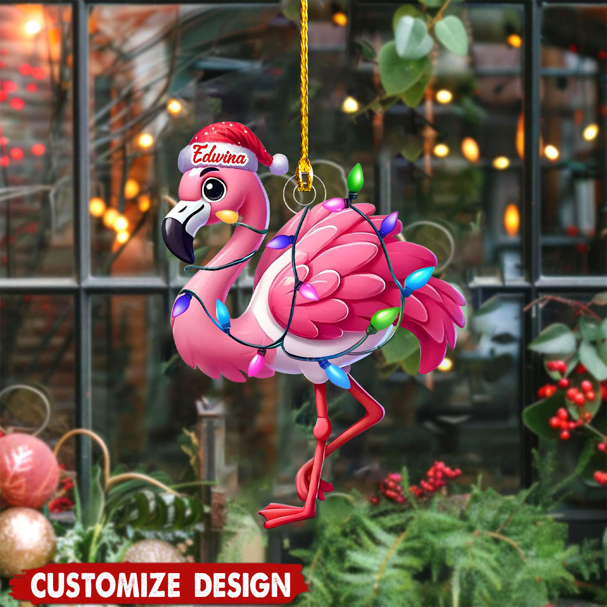 Personalized Flamingo Ornament-Gift for Flamingo Lover-2024 New Release