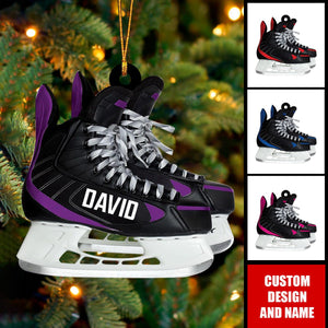 Personalized Ice Hockey Skates Ornament-Gift For Hockey Lovers-2024 New Release