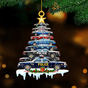 Police Car Christmas Ornament-Gift For Police Officer-2024 New Release