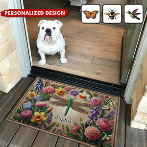 Beautiful Flowers Garden-Personalized Doormat-Gift For Family Friends