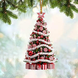 Christmas Hanging Christmas Tree Ornaments Balls Gift Box Candy Cane Star Design-2024 New Release