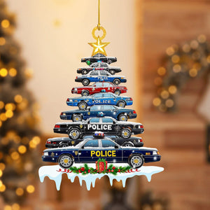 Police Car Christmas Ornament-Gift For Police Officer-2024 New Release