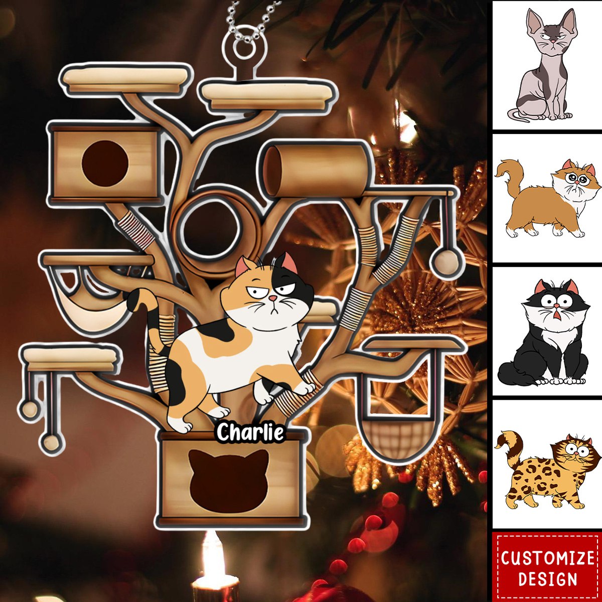 2024 New Release Cat Tower - Personalized Acrylic Ornament