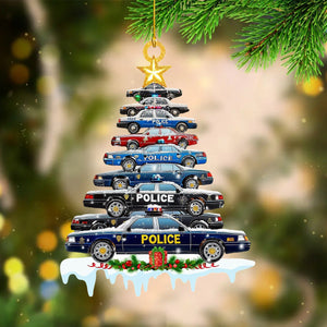 Police Car Christmas Ornament-Gift For Police Officer-2024 New Release