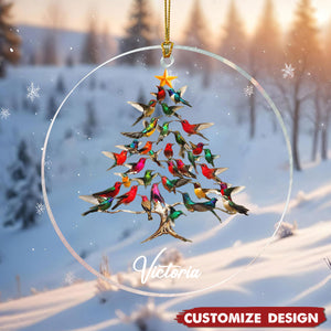 Personalized Hummingbird Christmas Ornament-Gift For Hummingbird Lover-2024 New Release