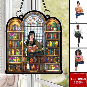 New Release - Personalized Gifts For Book Lover Suncatcher Ornament