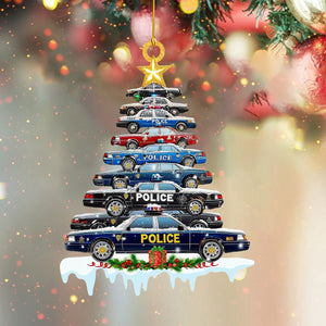 Police Car Christmas Ornament-Gift For Police Officer-2024 New Release