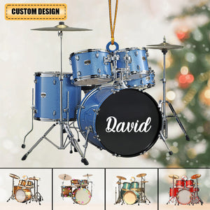 Personalized Drum Set Christmas Ornament Gift For Drummer Player - 2024 New Release