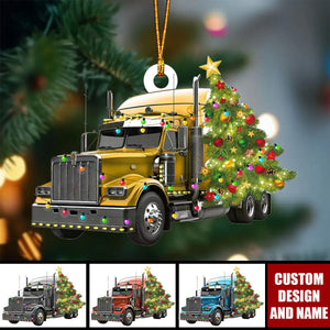 Personalized Truck Christmas Ornament - Gifts For Truck Driver&Truck Lovers