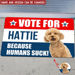 Vote For My Furry Best Friend - Personalized Doormat