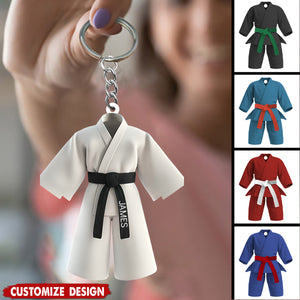 Black Belt Keychain - Personalized Gift For Karate,Jiu-Jitsu Lovers