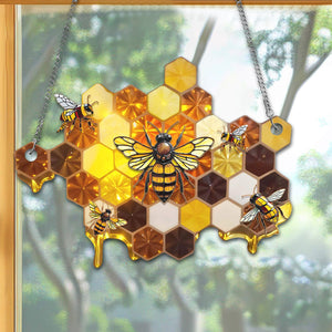 Honey Bee Suncatcher Ornament-Gifts for Bee Lover