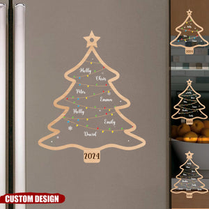 2024 New Release - Wish You A Wonderful Christmas - Personalized Christmas Tree Decal- Gift For Family Members