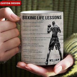 Personalized Boxing Life Lessons Mug-Gift For Boxing Lovers