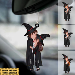 Withy/Witch/Magician/wizard Doll Couple Kissing Personalized Acrylic Car Hanging Ornament