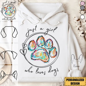 Just A Girl Who Loves Dogs-Personalized Unisex Sweatshirt&Hoodie-Gift For Pet Lovers