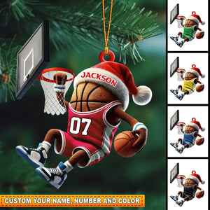 Personalized Basketball Christmas Ornament Gift For Basketball Lovers-2024 New Release