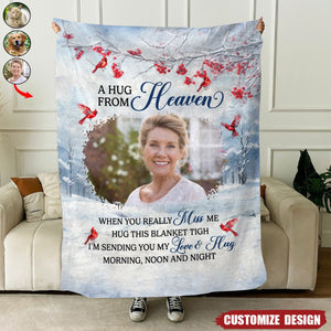 Custom Photo The Best Memories Will Always Live On In Our Hearts - Memorial Personalized Custom Blanket