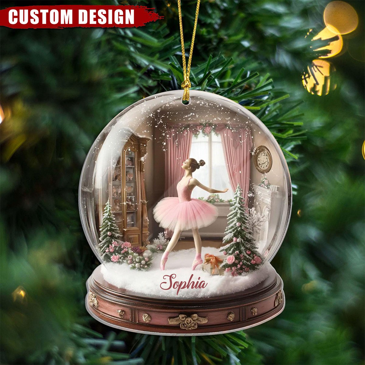 Personalized Ballerina Christmas Ornament - Gift For Ballerina Lovers - 2024 New Release