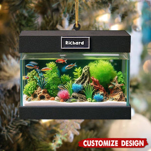 Personalized Aquarium Christmas Ornament Gift For Fish Lover-2024 New Release