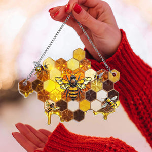 Honey Bee Suncatcher Ornament-Gifts for Bee Lover