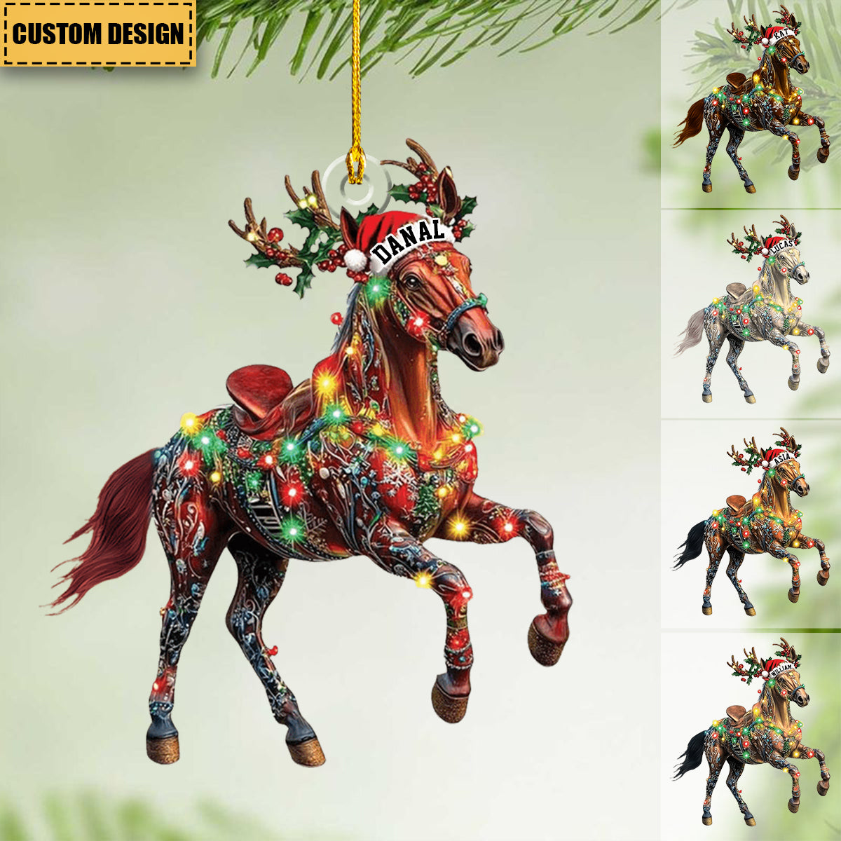 Personalized Horse Christmas Ornament  - Gift For Horse Lovers- 2024 New Release