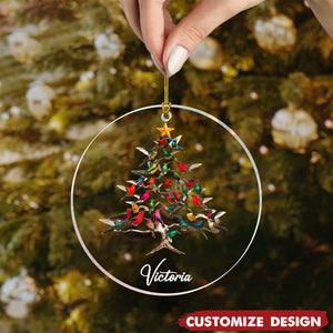 Personalized Hummingbird Christmas Ornament-Gift For Hummingbird Lover-2024 New Release