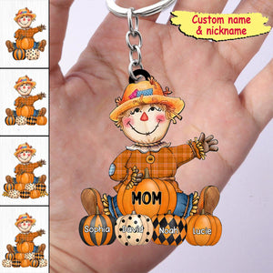 Fall Seasons, Pumpkin Grandma- Mom Personalized Acrylic Keychain