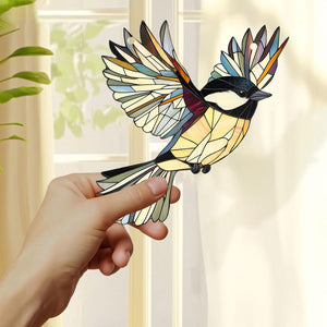 Chickadee Window Hanging Suncatcher Ornament Gift For Bird Lovers