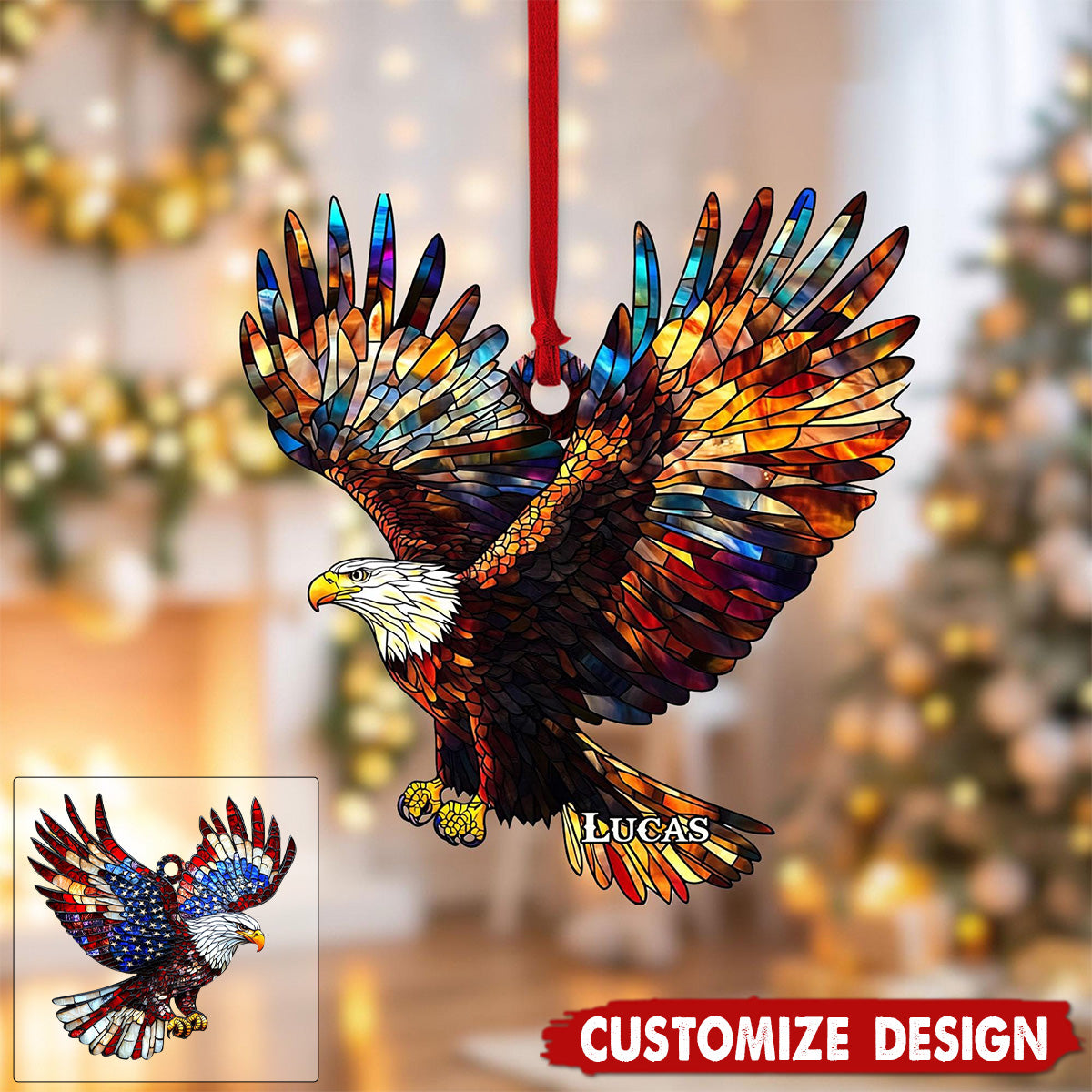 Personalized Eagles Christmas Ornament Gift for Eagles Lover-2024 New Release