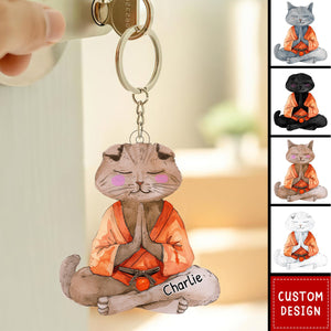 Check Ya Energy-Personalized Cat Acrylic Keychain