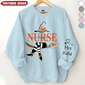 Nurse Life Witch Halloween Sweatshirt - Gift For Nurse