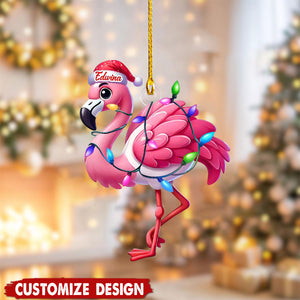 Personalized Flamingo Ornament-Gift for Flamingo Lover-2024 New Release