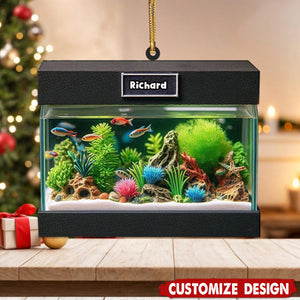 Personalized Aquarium Christmas Ornament Gift For Fish Lover-2024 New Release