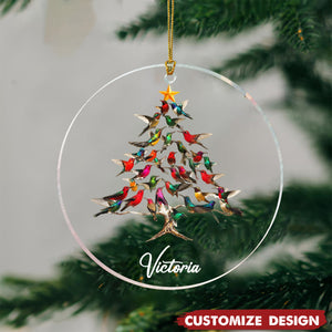 Personalized Hummingbird Christmas Ornament-Gift For Hummingbird Lover-2024 New Release